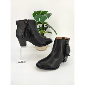 Vionic Women's Madeline Black Leather Waterproof Ankle Booties Size 5 US